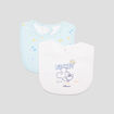 Lot 2 bavoirs coton Mickey ivoire bébé garçon