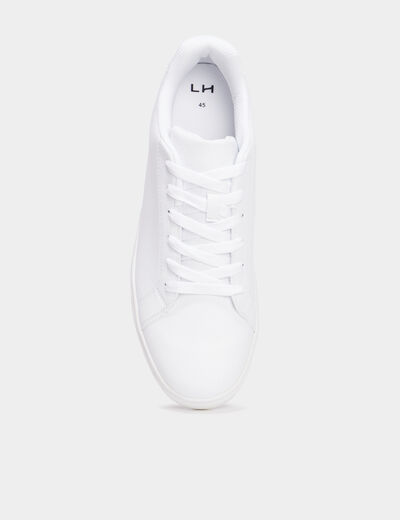 Baskets plates blanc homme
