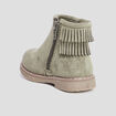 Bottines franges vert kaki bébé fille
