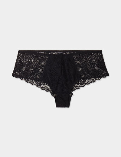 Shorty en dentelle noir femme grande taille