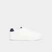 Baskets &agrave; lacets bout rond bleu marine femme