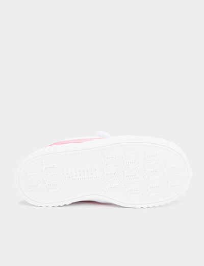Tennis basses à scratchs Puma mauve fille
