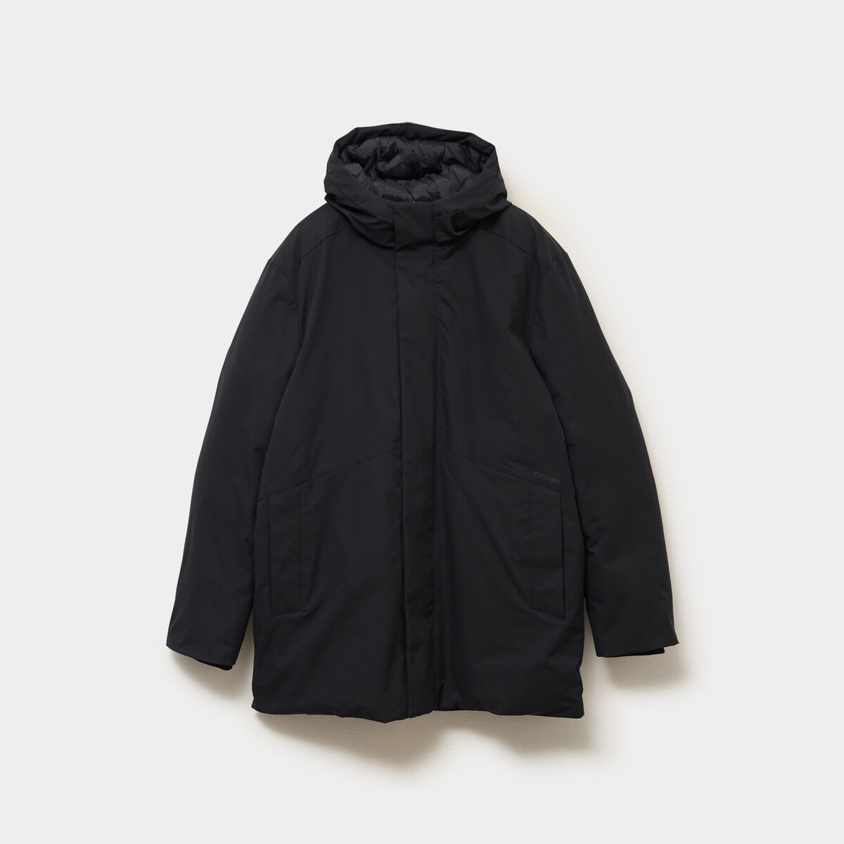 Parka mi-longue &agrave; capuche noir homme