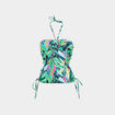 Haut de maillot de bain tankini vert femme