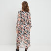 Robe longue fluide col cache-coeur noir femme