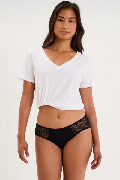 Shorty coton majoritaire noir femme