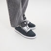 Tennis basses en cuir &agrave; lacets gris homme