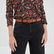 Ceinture perforée camel femme