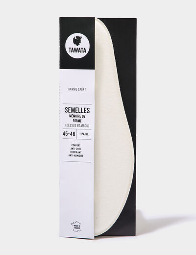 Semelles mémoire de forme blanc mixte