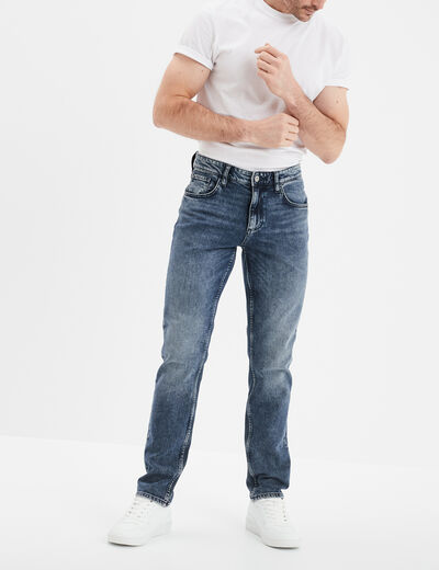 Jeans denim straight 5 poches Creeks denim blue black homme