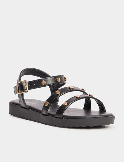 Sandales plates Liberto noir fille