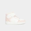 Baskets montantes &agrave; scratchs Iconic rose corail fille
