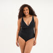 Maillot de bain foulard une pi&egrave;ce noir femme grande taille