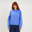 Sweat col rond oversize manches longues bleu electrique femme