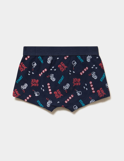 Lot 3 boxers coton majoritaire bleu marine gar&ccedil;on