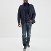 T-shirt col roulé manches longues bleu marine homme