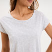 Chemise de nuit manches courtes gris clair femme