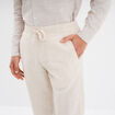 Pantalon de jogging en lin mélangé gris clair homme