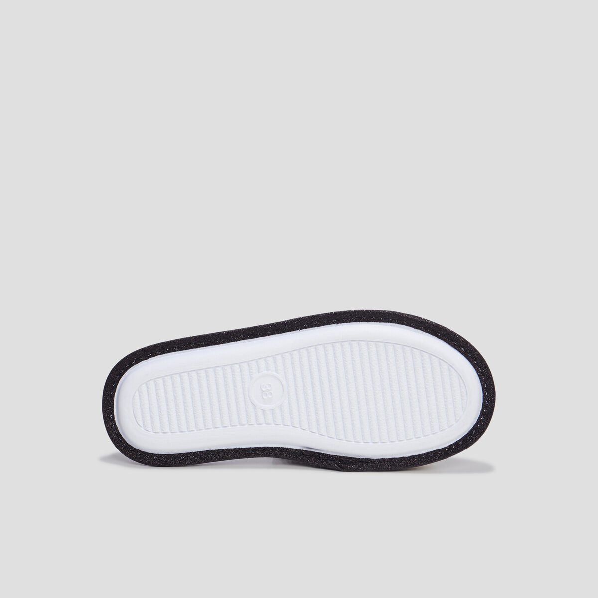 Chaussons mules fausse fourrure gris femme