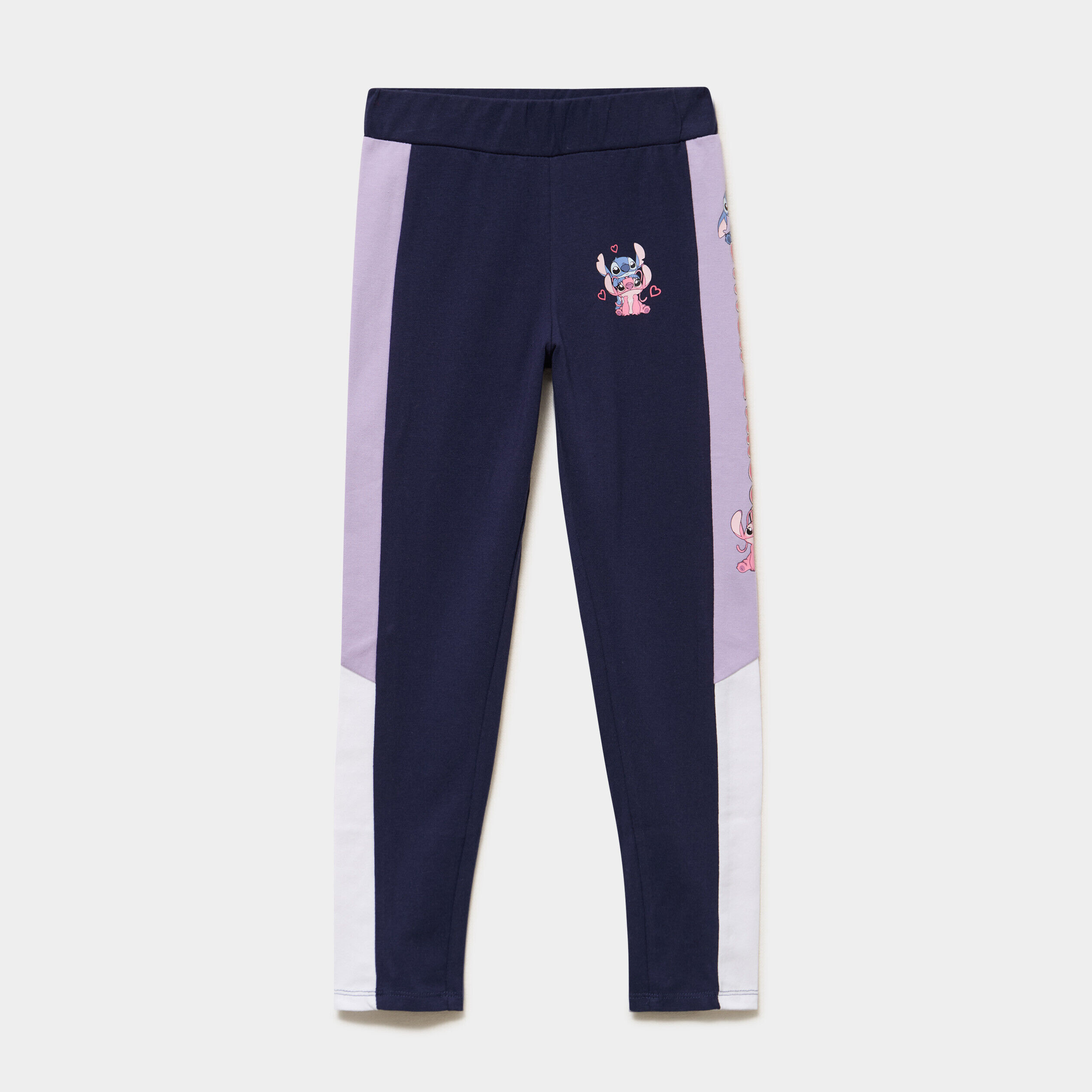 Legging taille élastiquée Stitch bleu marine fille