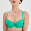 Soutien-gorge corbeille micro dentelle vert menthe femme
