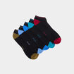 Lot 5 paires chaussettes invisibles noir homme