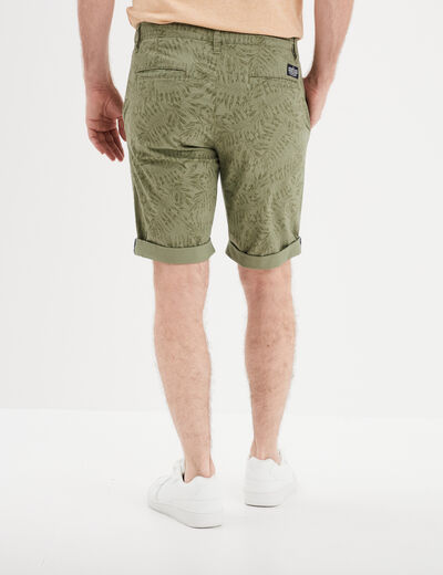 Bermuda chino droit Creeks vert kaki homme