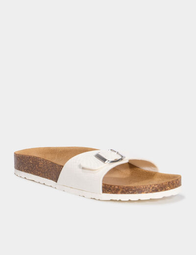 Mules blanc femme