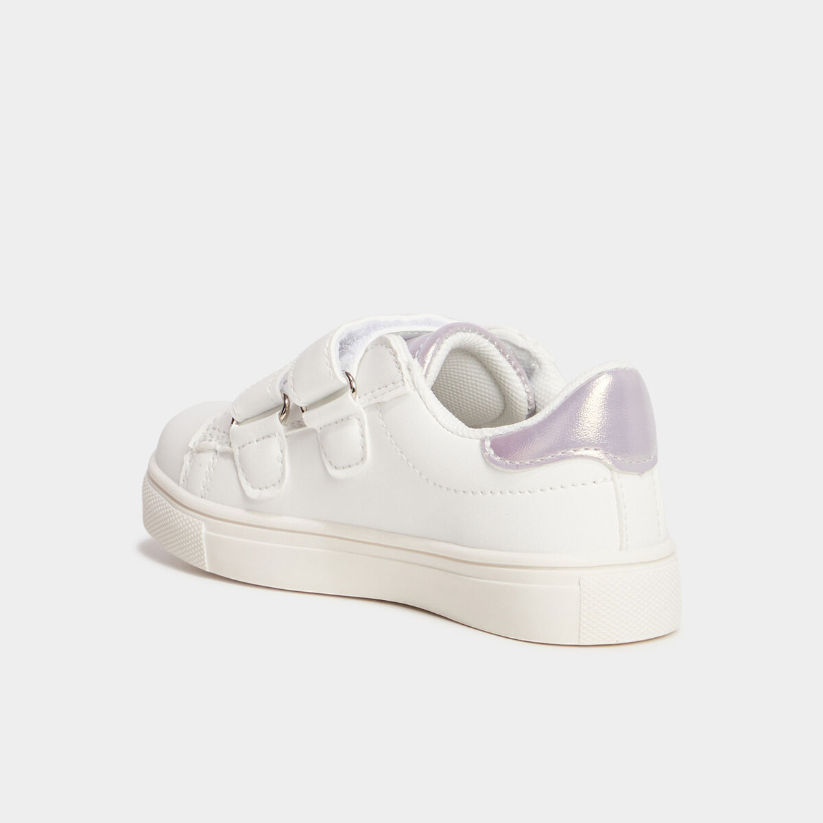 Tennis basses à scratchs Liberto blanc fille