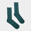 Lot 2 paires chaussettes côtelées vert foncé homme