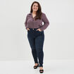 Chemise manches longues coupe ajustée rouge femme grande taille