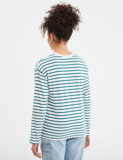 T-shirt manches longues Creeks blanc femme