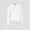 Blouse smocké col claudine ivoire femme