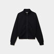 Sweat zipp&eacute; molleton col montant noir femme