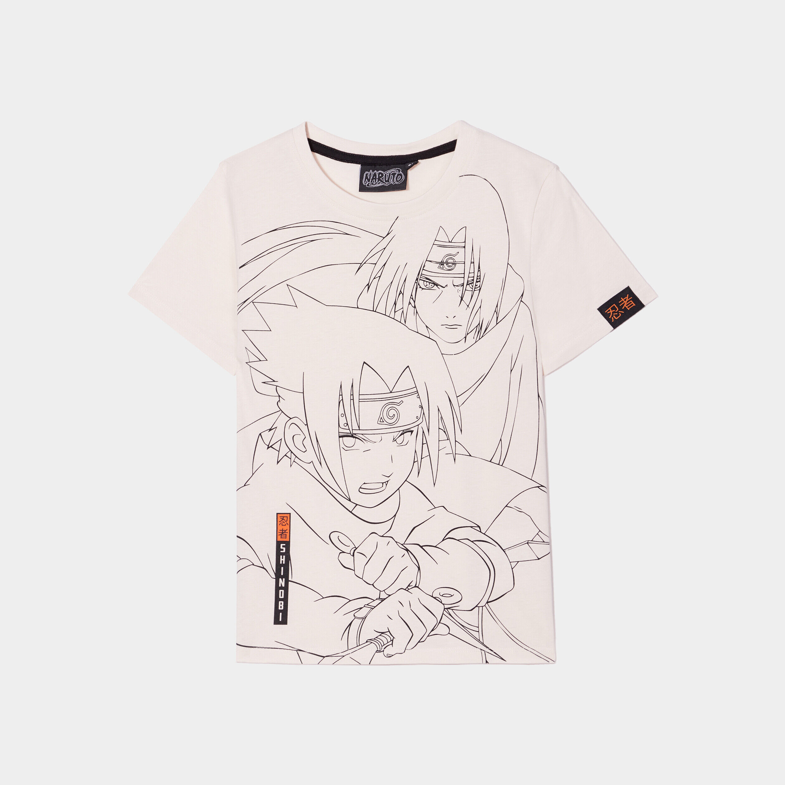 T-shirt col rond Naruto Sasuke Itachi sable garçon