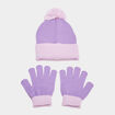Ensemble bonnet et gants Gabby violet fille