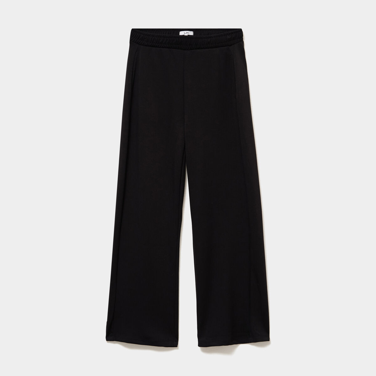 Pantalon de jogging large molletonn&eacute; noir femme