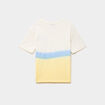T-shirt col rond manches courtes coton jaune gar&ccedil;on