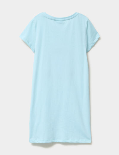 Chemise de nuit courte coton Stitch vert fille