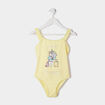 Maillot de bain une pièce jaune fille