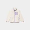 Gilet zipp&eacute; effet polaire blanc fille