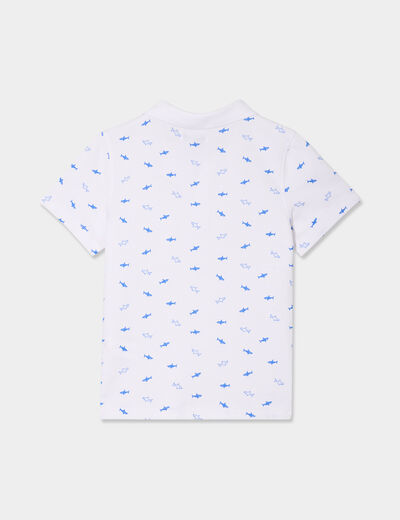 Polo manches courtes blanc garçon