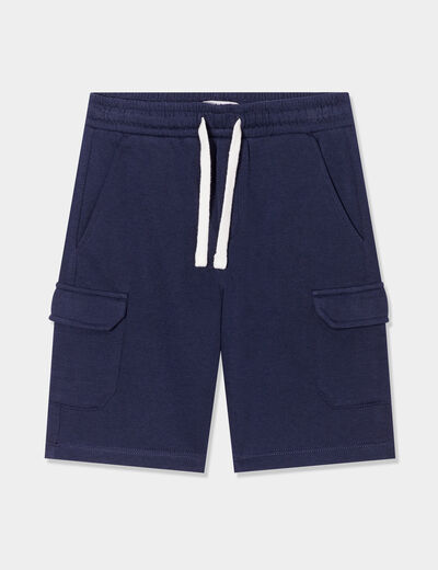 Short droit bleu marine garçon