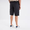 Bermuda cargo droit coton majoritaire gris foncé homme