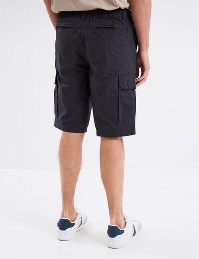 Bermuda cargo droit coton majoritaire gris foncé homme