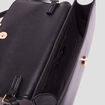Sac pochette avec rabat métallisé couleur or femme