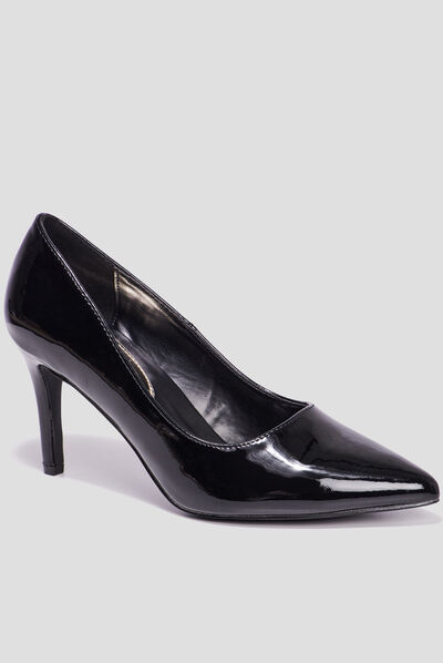 Escarpins vernis à talons Mosquitos noir femme