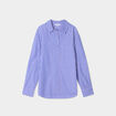 Chemise oversize 1 poche coton bleu electrique femme