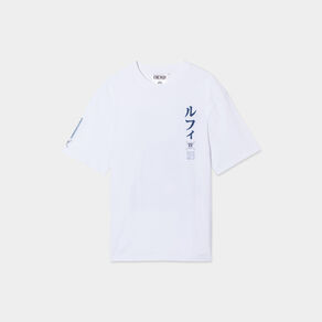 T-shirt manches courtes One Piece Luffy blanc homme