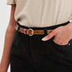 Ceinture avec boucle ronde couleur bronze femme